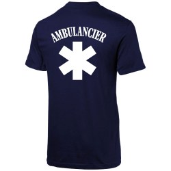 t shirt bleu Ambulancier