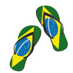 tongs drapeau brésil