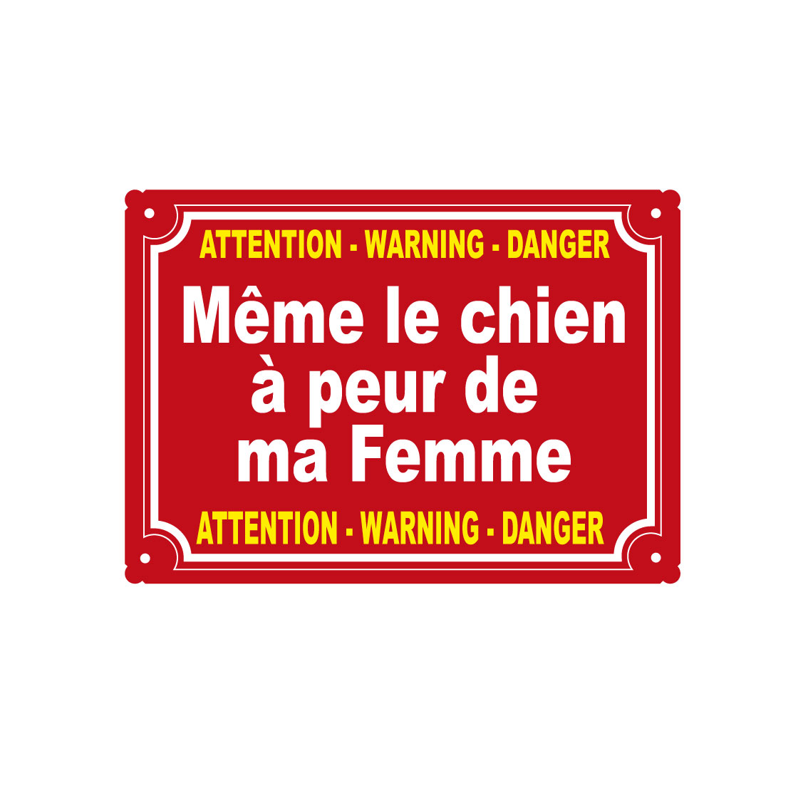 plaque de rue humoristique