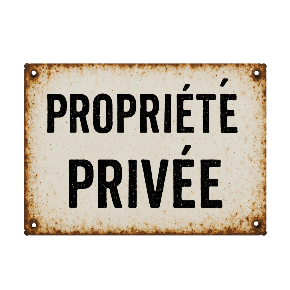 plaque de rue humoristique