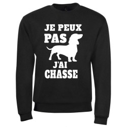 sweat shirt je peux pas j'ai chasse