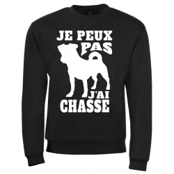 sweat shirt je peux pas j'ai chasse