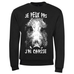 sweat shirt je peux pas j'ai chasse