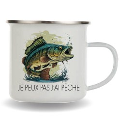 Mug inox emaillé pour Pêcheurs