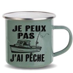 Mug inox emaillé pour Pêcheurs