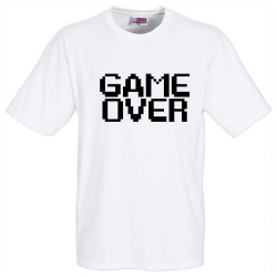 t-shirt-Homme-game-overBLANC